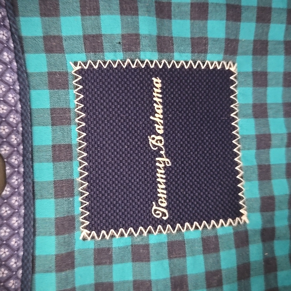 Tommy Bahama Blue Checkered Long Sleeve Shirt - Picture 5 of 11